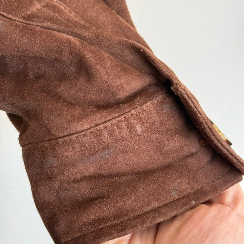 Peter Millar 100% Genuine Suede Leather Shirt Jacket - Rich‎ Brown Men’s